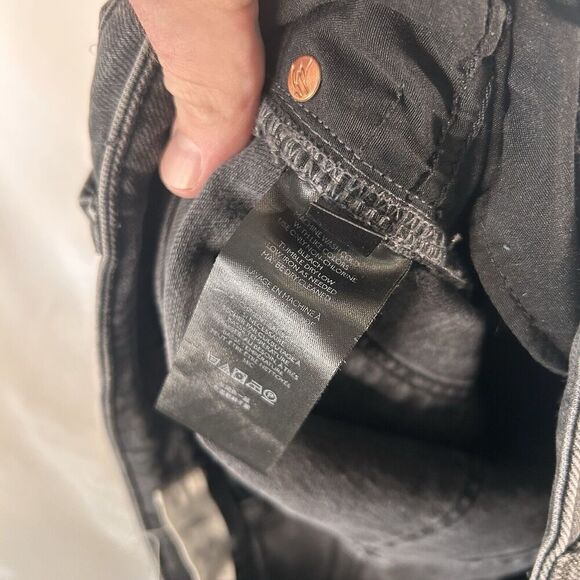 We the Free Jeans Womens 31 Grey Denim Button Fly High Rise Pockets Cotton Blend - Picture 12 of 13